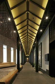 精致风室内设计走廊吊顶装修效果图JPG源文件