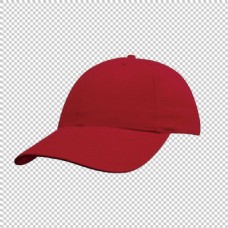 红色帆布棒球帽免抠png透明图层素材