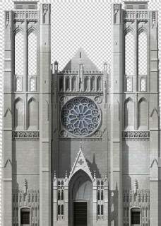 漂亮的教堂大门免抠png透明图层素材