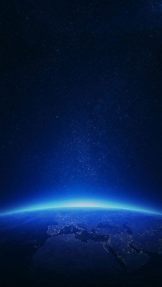 蓝色地球亮光H5背景素材