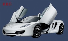 超跑汽车图片炫酷拉风白色超级跑车产品精修