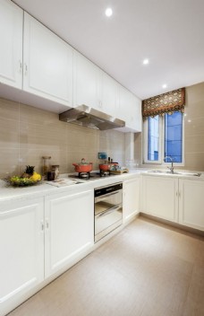 厨房设计现代简约风室内设计厨房白色柜子效果图
