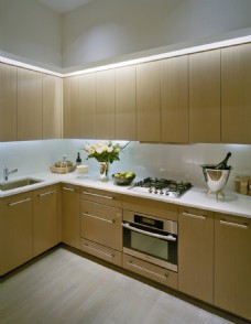 橱房别墅室内厨房橱柜装修效果图