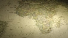 浏览一张横跨非洲的老式地图