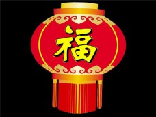 春节福字灯笼装饰视频素材