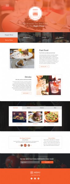 美食餐饮企业外卖饮品餐饮美食网站设计