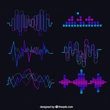 歌曲紫色的细节抽象的声波