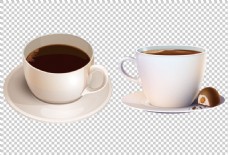 咖啡杯杯子和咖啡免抠png透明图层素材