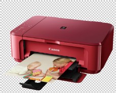 红色彩色照片打印机免抠png透明图层素材