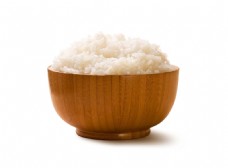 美食素材木碗米饭美食png元素素材