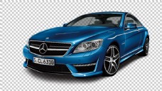 图片素材蓝色高级奔驰车免抠png透明图层素材
