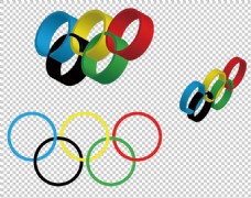 3d奥运五环免抠png透明图层素材