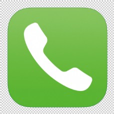 方圆绿色圆角方形电话图标免抠png透明素材