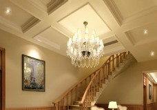 楼梯设计欧式奢华风走廊楼梯吊顶效果图设计