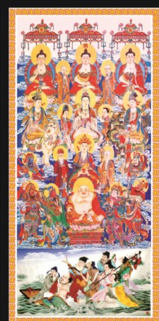 百佛圖 百佛圖 全堂佛畫像萬佛圖百佛祖圖同堂佛