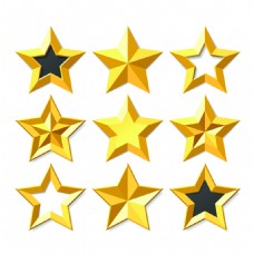 星星多款实用五角星背景矢量素材