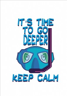 潜水员矢量图下载