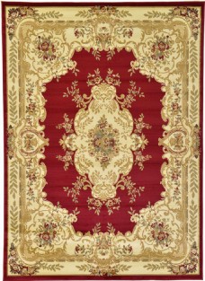 方毯方形红色图案古典经典地毯