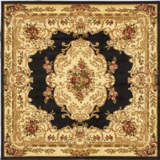 欧式风格黑底复古花纹地毯图片jpg