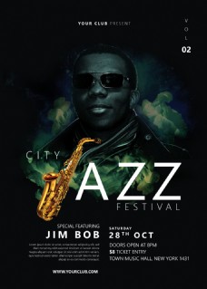 爵士音乐黑色爵士jazz欧美音乐电影海报设计