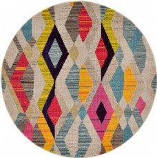 欧式风格圆形图案多彩条纹地毯贴图素材