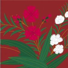 红色植物花草背景图