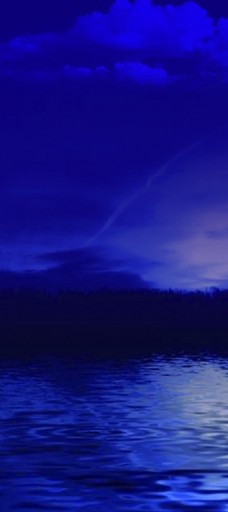 静谧夜空山水背景