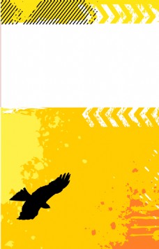 黄色箭头和大雁背景素材